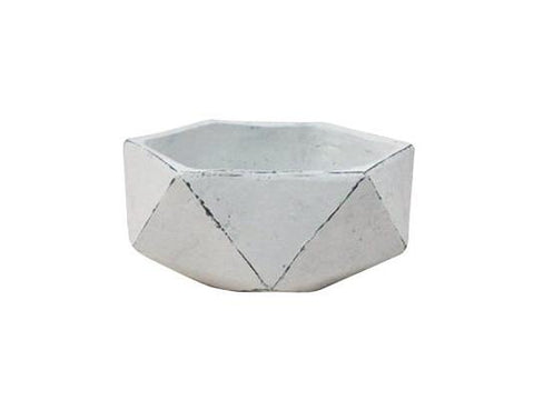GardenStar Pot Geo Cement Bowl 23x10cm 22731