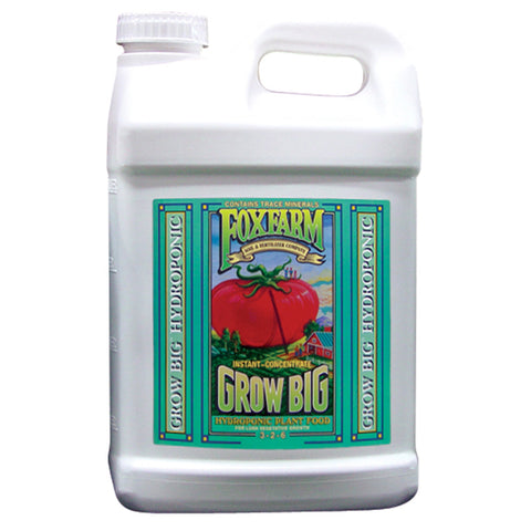 FoxFarm Nutrient / Additive Grow Big Hydroponic 2.5 Gallon Bottle 26955