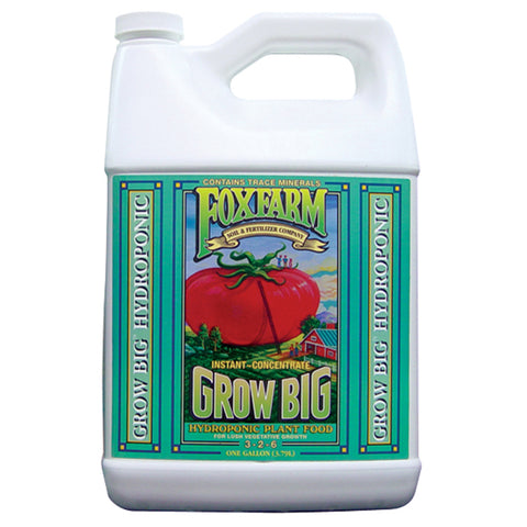 FoxFarm Nutrient / Additive Grow Big Hydroponic 1 Gallon Bottle 26954