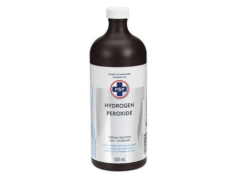 PSP Hydrogen Peroxide (H2O2) Cleaning / Disinfectant Liquid 10 Volume 3% 500ml Bottle