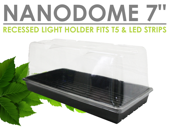 SunBlaster NanoDome Propagation Dome w/ LED / T5 Strip Light Holder Grooves - 7" 11627