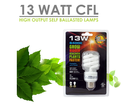 SunBlaster Compact Fluorescent Lamp / Light Bulb 13Watt