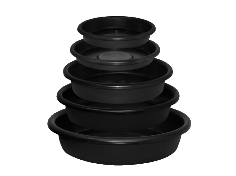 Mondi Plant Pot Saucer Sturdy Black Plastic - Round 16" Diameter