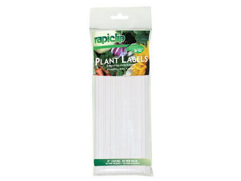 Luster Leaf Plant Labels Stakes 8" White 30/pack