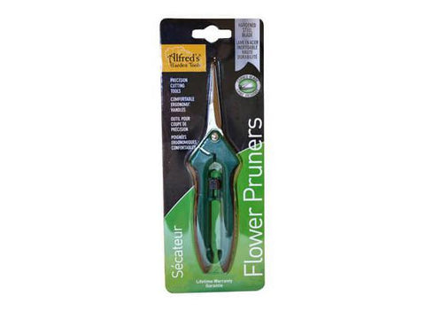 Alfred's Scissors - Spring-Loaded Garden Pruner Tool - Regular Steel Curved Blade 24728