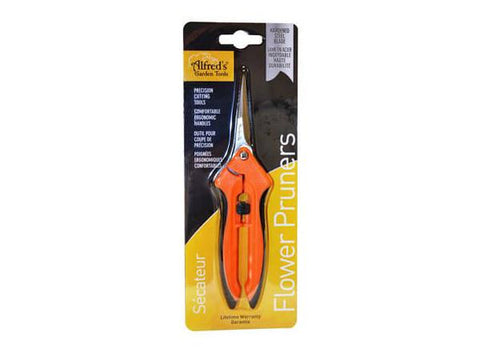 Alfred's Scissors - Spring-Loaded Garden Pruner Tool - Regular Steel Straight Blade 24727